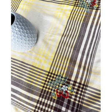 Τραπεζομάντηλο Fraoula με σχέδιο φράουλας 2 ατόμων Μπεζ