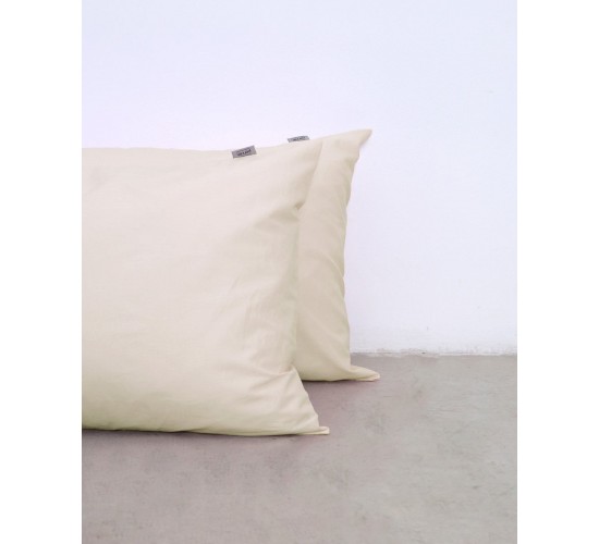 Ζεύγος Βαμβακερές Μαξιλαροθήκες Daker 50x70cm Μπεζ Ζεύγος Βαμβακερές Μαξιλαροθήκες Daker 50x70cm Μπεζ