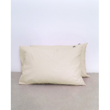 Ζεύγος Βαμβακερές Μαξιλαροθήκες Daker 50x70cm Μπεζ