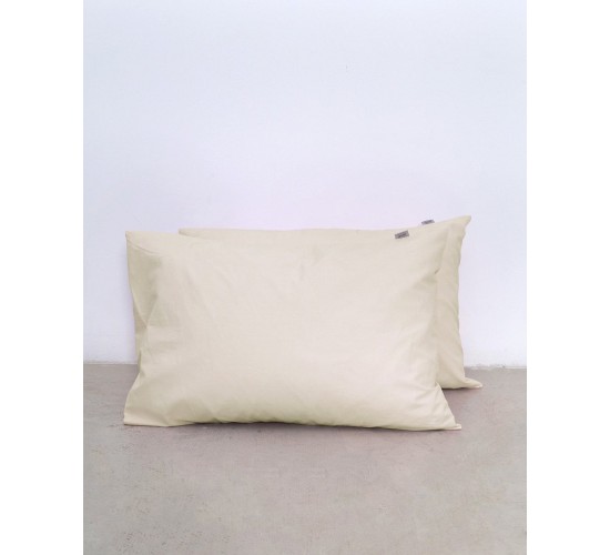 Ζεύγος Βαμβακερές Μαξιλαροθήκες Daker 50x70cm Μπεζ Ζεύγος Βαμβακερές Μαξιλαροθήκες Daker 50x70cm Μπεζ