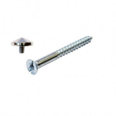 Ξυλόβιδα 45x40 Με Ορείχαλκος Διακοσμ. Καπάκι 20 4Τμχ