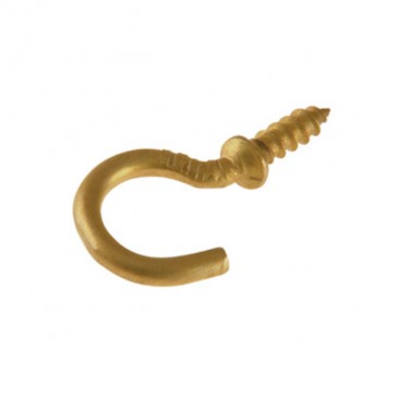 Ξυλόβιδες Γάντζος 25x26 Ορείχαλκος Με Χείλος 6Τμχ