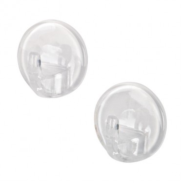 Γάντζος Αυτοκόλλητος Διάφανο Πλαστικό 34mm 2Τμχ