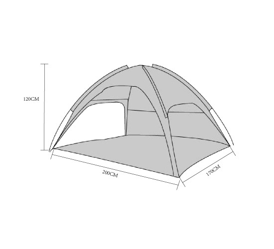 Σκηνή ArteLibre Μπλε 180D Polyester 2x1.5m