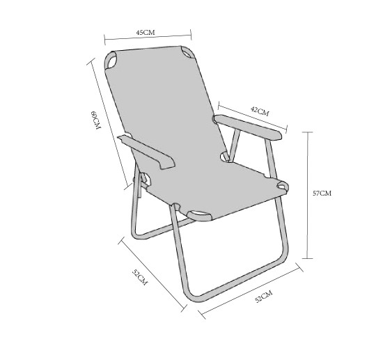 Καρέκλα Παραλίας ArteLibre Μπλε Μέταλλο/Ύφασμα 47x54x75cm Καρέκλα Παραλίας ArteLibre Μπλε Μέταλλο/Ύφασμα 47x54x75cm