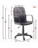 Καρέκλα Γραφείου ArteLibre ABA Μαύρο PVC 53x49x85-97cm Καρέκλα Γραφείου ArteLibre ABA Μαύρο PVC 53x49x85-97cm