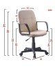 Καρέκλα Γραφείου ArteLibre ABA Μπεζ PVC 53x49x85-97cm Καρέκλα Γραφείου ArteLibre ABA Μπεζ PVC 53x49x85-97cm