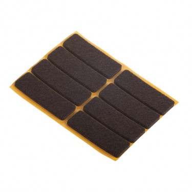 Τσοχάκια Συνθετικά Αυτoκόλλητα Λεία Δάπεδα 16x44m 8Τμχ Καφέ