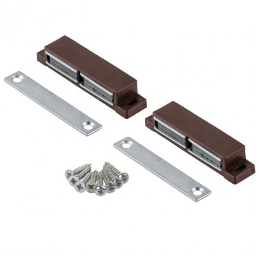 Πιαστράκι Μαγνητικό 10kg Πλαστικό Καφέ Σταθερή Βάση