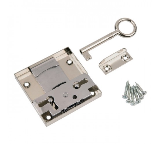 Κλειδαριά Επίπλων Βιδωτή 30mm Νίκελ