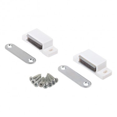 Πιαστράκι Μαγνητικό 4kg Πλαστικό Λευκό Με Σταθερή Βάση