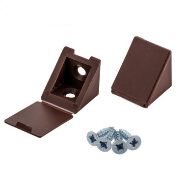 Γωνία Σύνδεσης 35x25x25x25mm Πλαστικό Καφέ