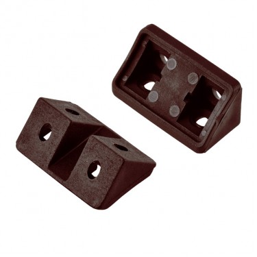 Γωνία Σύνδεσης 43x20x20x28mm Πλαστικό Καφέ