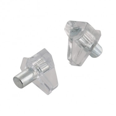 Στήριγμα Ραφιού Φ6mm Διάφανο Πλαστικό