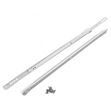 Οδηγός Συρταριού Με Ροδάκι Λευκό 300mm Μερικό Άνοιγμα