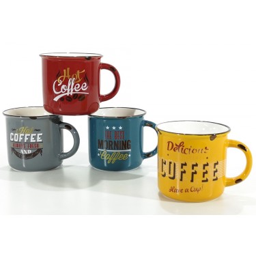 Κούπα Vintage 36cl Κεραμικό Σε 4 Σχέδια