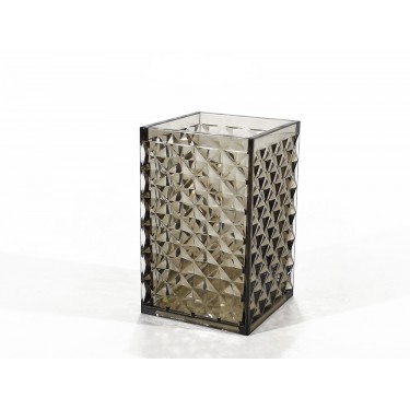 Ποτηροθήκη Κεχριμπάρι/Διάφανο Πλαστικό