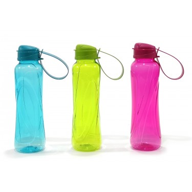 Παγούρι 630ml Διάφανο Πλαστικό Σε 3 Χρώματα