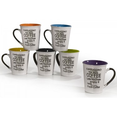 Κούπα -Coffee- 36cl Κεραμικό Σε 6 Χρώματα