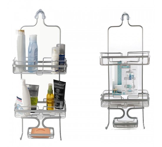 Ραφιέρα Μπάνιου 3 Ράφια Μέταλλο 26x13x66cm Σε 2 Χρώματα