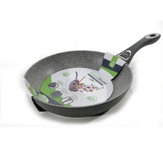 Τηγάνι Αντικολλητικό Αλουμινίου Με Επίστρωση Stone Λαβή Soft-Touch Φ28cm