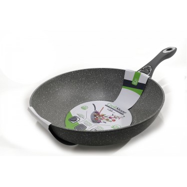 Γουόκ Αντικολλητικό Αλουμινίου Με Επίστρωση Stone Λαβή Soft-Touch Φ32cm