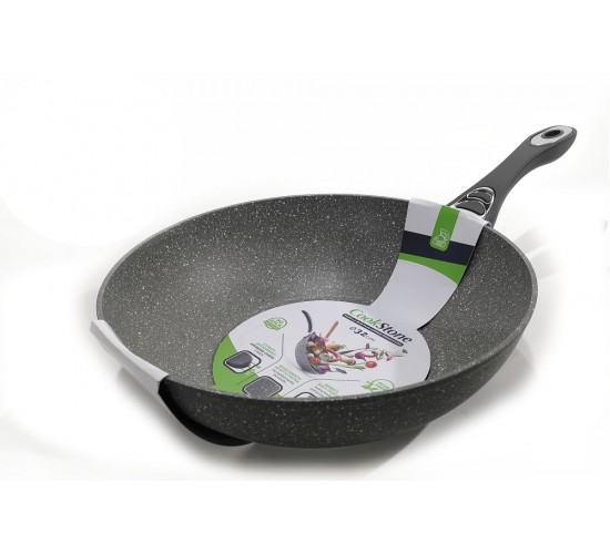 Γουόκ Αντικολλητικό Αλουμινίου Με Επίστρωση Stone Λαβή Soft-Touch Φ32cm