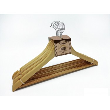 Κρεμάστρα Φυσικό Ξύλο Σετ 8Τμχ