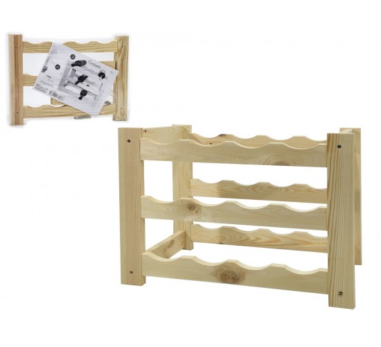 Μπουκαλοθήκη 12 Θέσεων Φυσικό Ξύλο 49x23x36cm Μπουκαλοθήκη 12 Θέσεων Φυσικό Ξύλο 49x23x36cm