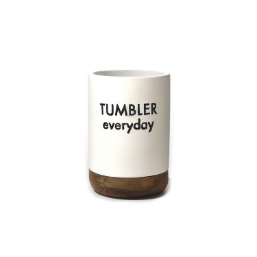 Ποτηροθήκη -Tumbler Everyday- Λευκό Polyresin