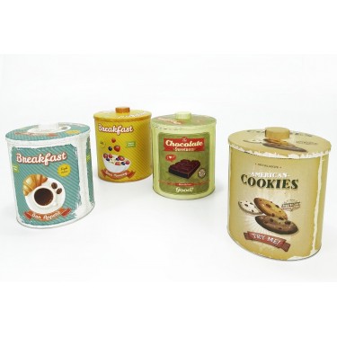 Κουτί Μέταλλο Φ16x20cm Σε 4 Σχέδια