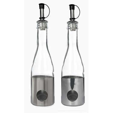 Φιάλη Λαδιού/Ξυδιού Μεταλλικό Πώμα Διάφανο Γυαλί 190ml