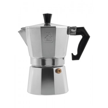 Καφετιέρα Espresso 2 Φλυτζανιών Με Λαβή Βακελίτη Ασημί/Μαύρο Αλουμίνιο