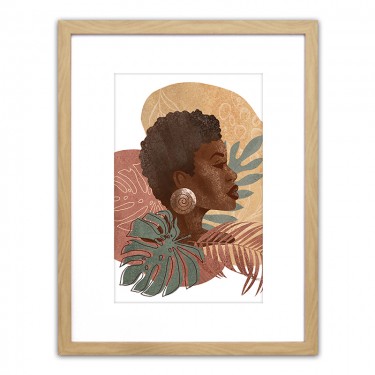 Πίνακας Σε Κορνίζα ArteLibre Πλαστικό -Πορταίτο Γυναίκας- 35x45x1.8cm