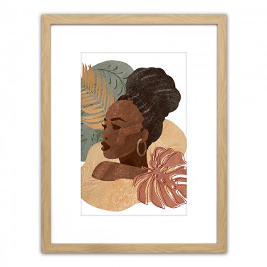 Πίνακας Σε Κορνίζα ArteLibre Πλαστικό -Πορταίτο Γυναίκας II- 35x45x1.8cm