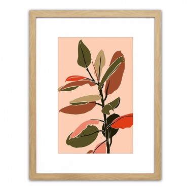 Πίνακας Σε Κορνίζα ArteLibre Πλαστικό -Φυτό- 35x45x1.8cm