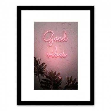 Πίνακας Σε Κορνίζα ArteLibre Πλαστικό -Good Vibes- 35x45x1.8cm