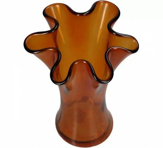 Βάζο Amber Ανακυκλωμένο Γυαλί 20x20x23cm Βάζο Amber Ανακυκλωμένο Γυαλί 20x20x23cm