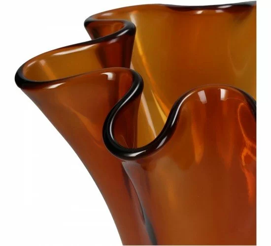 Βάζο Amber Ανακυκλωμένο Γυαλί 20x20x23cm Βάζο Amber Ανακυκλωμένο Γυαλί 20x20x23cm