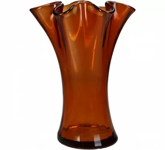 Βάζο Amber Ανακυκλωμένο Γυαλί 20x20x23cm Βάζο Amber Ανακυκλωμένο Γυαλί 20x20x23cm
