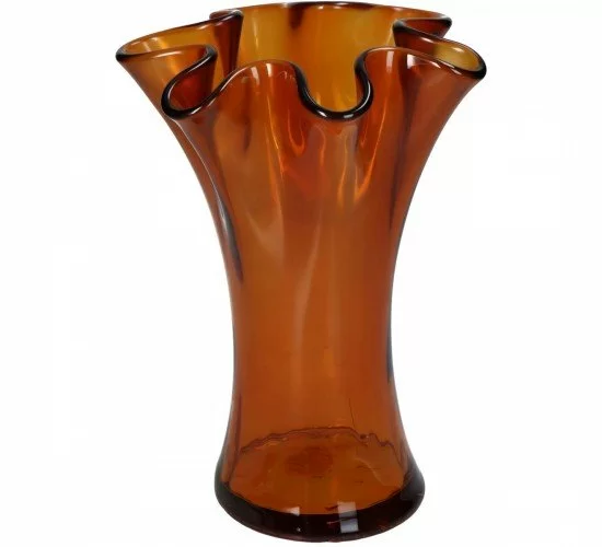 Βάζο Amber Ανακυκλωμένο Γυαλί 20x20x23cm Βάζο Amber Ανακυκλωμένο Γυαλί 20x20x23cm