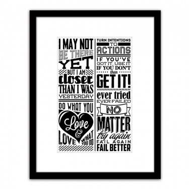 Πίνακας Σε Κορνίζα ArteLibre Πλαστικό -Quote- 35x45x1.8cm