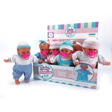 Κουκλίτσα Baby Amorino Πλαστικό/Ύφασμα Σε 6 Διαφορετικές Εμφανίσεις Για 3  Ετών