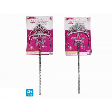 Παιχνίδι Μαγεμένο Σκήπτρο Και Στέμα Πριγκίπισσας Πλαστικό Σετ 2Τμχ Σε 2 Σχέδια Για 4  Ετών
