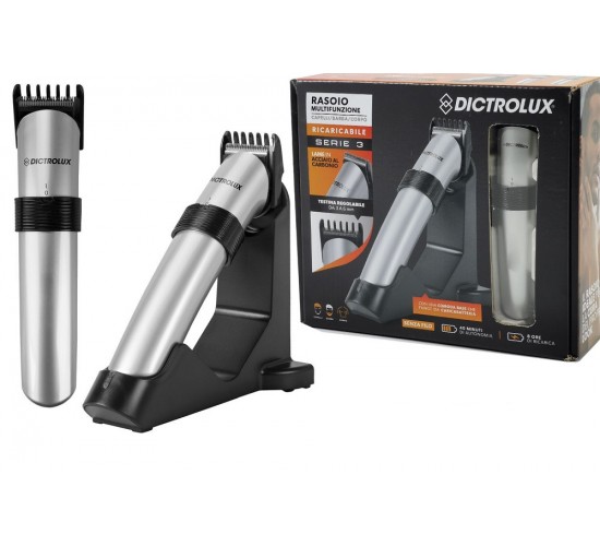 Κουρευτική Μηχανή Επαναφορτιζόμενη 3 Λειτουργίες Γένεια/Μαλλιά/Σώμα Inox 3W