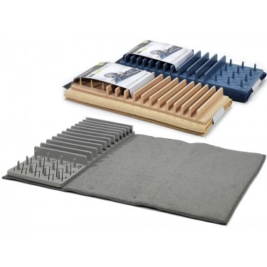 Πετσέτα Στεγνώματος Πιάτων Με Πλαστική Βάση Για Πιάτα/Ποτήρια Ύφασμα 45x60cm Σε 3 Χρώματα