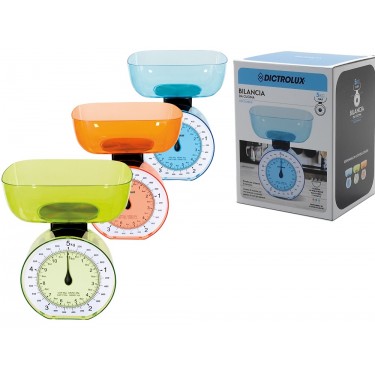 Ζυγαριά Κουζίνας Μέγιστο Βάρος 5kg Πλαστικό Σε 3 Χρώματα