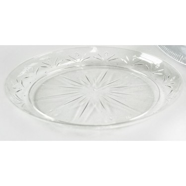 Πιάτo Μιας Χρήσης Διάφανο Πλαστικό Φ15cm Σετ 6Τμχ