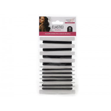 Ελαστικά Μαλλιών Μαύρο Σετ 16Τμχ
