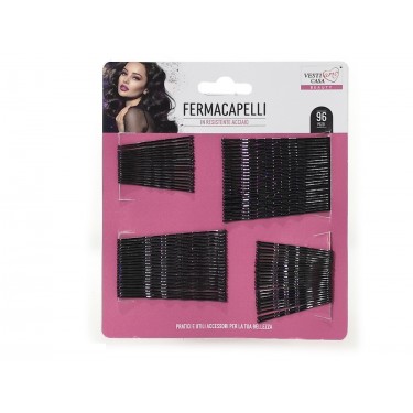 Τσιμπιδάκια Μαλλιών Μαύρο Μέταλλο Σετ 96Τμχ